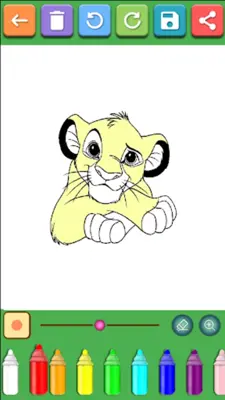 The Lion Coloring Book android App screenshot 2