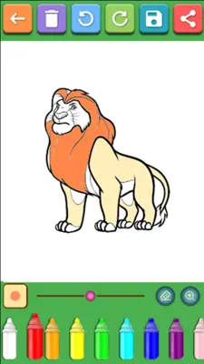 The Lion Coloring Book android App screenshot 3